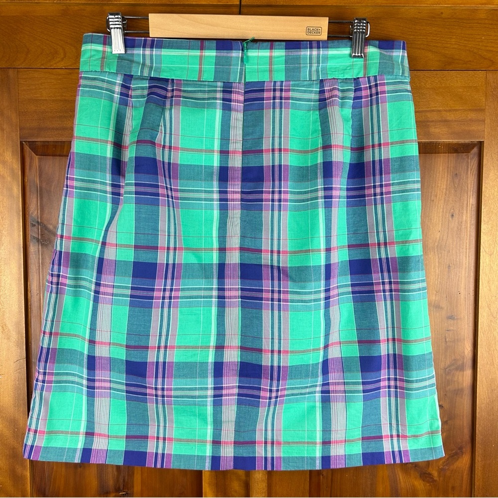 346 Brooks Brothers Preppy Plaid Lined Cotton Skirt  Festival Old Money - Picture 3 of 12